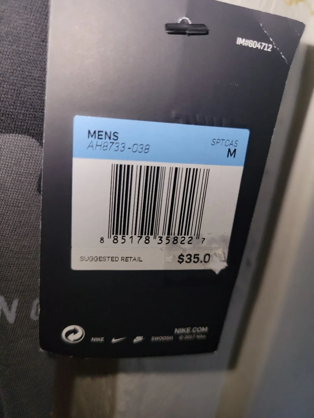 $35 NIKE AIR Gray Mens Tee Shirt Sz Medium
